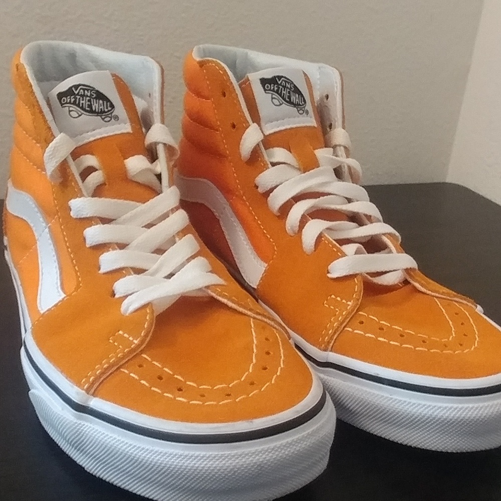 Orange Sk8-Hi Vans